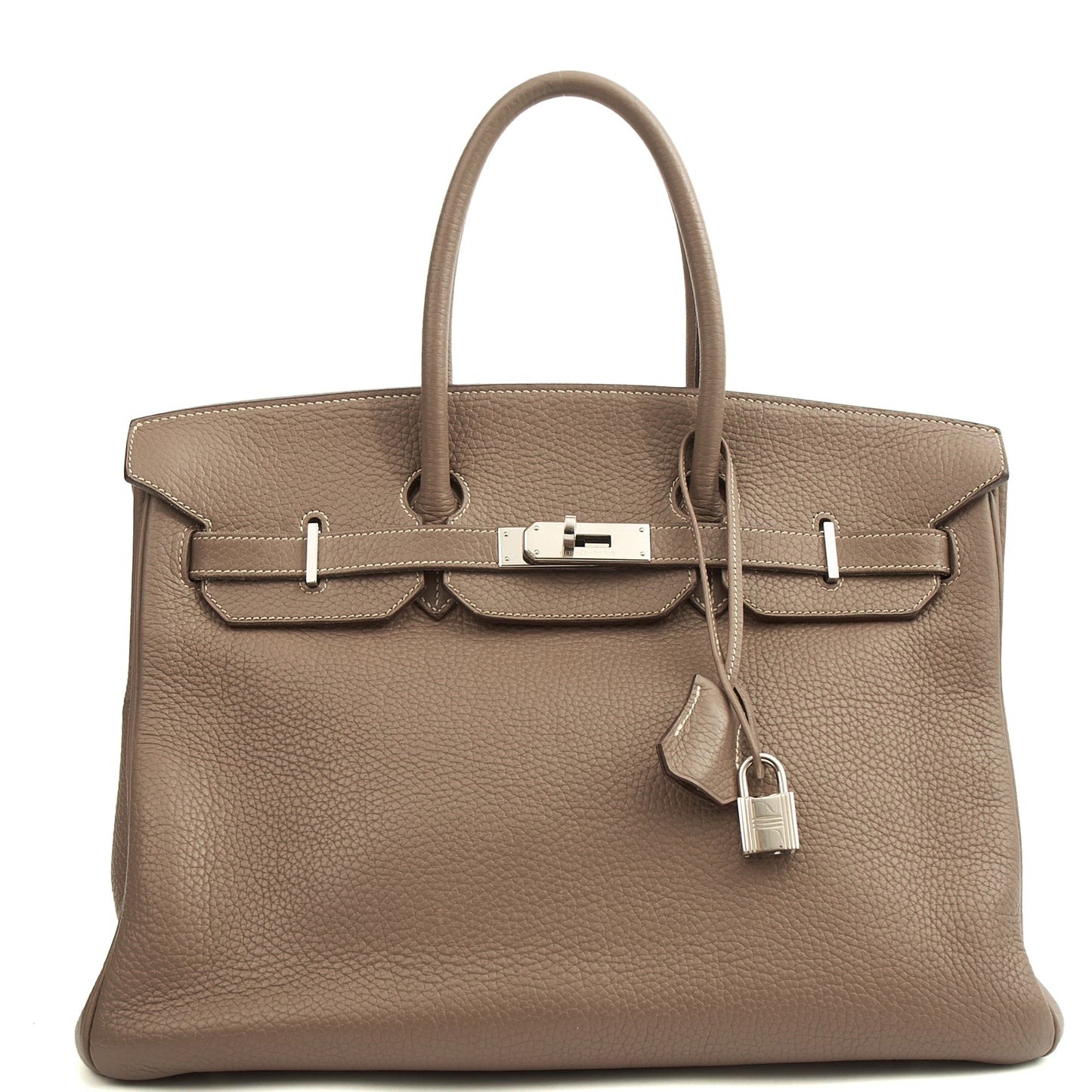 Hermes Tote Birkin 35 in Etoupe, Togo Leather — Alternate View 23