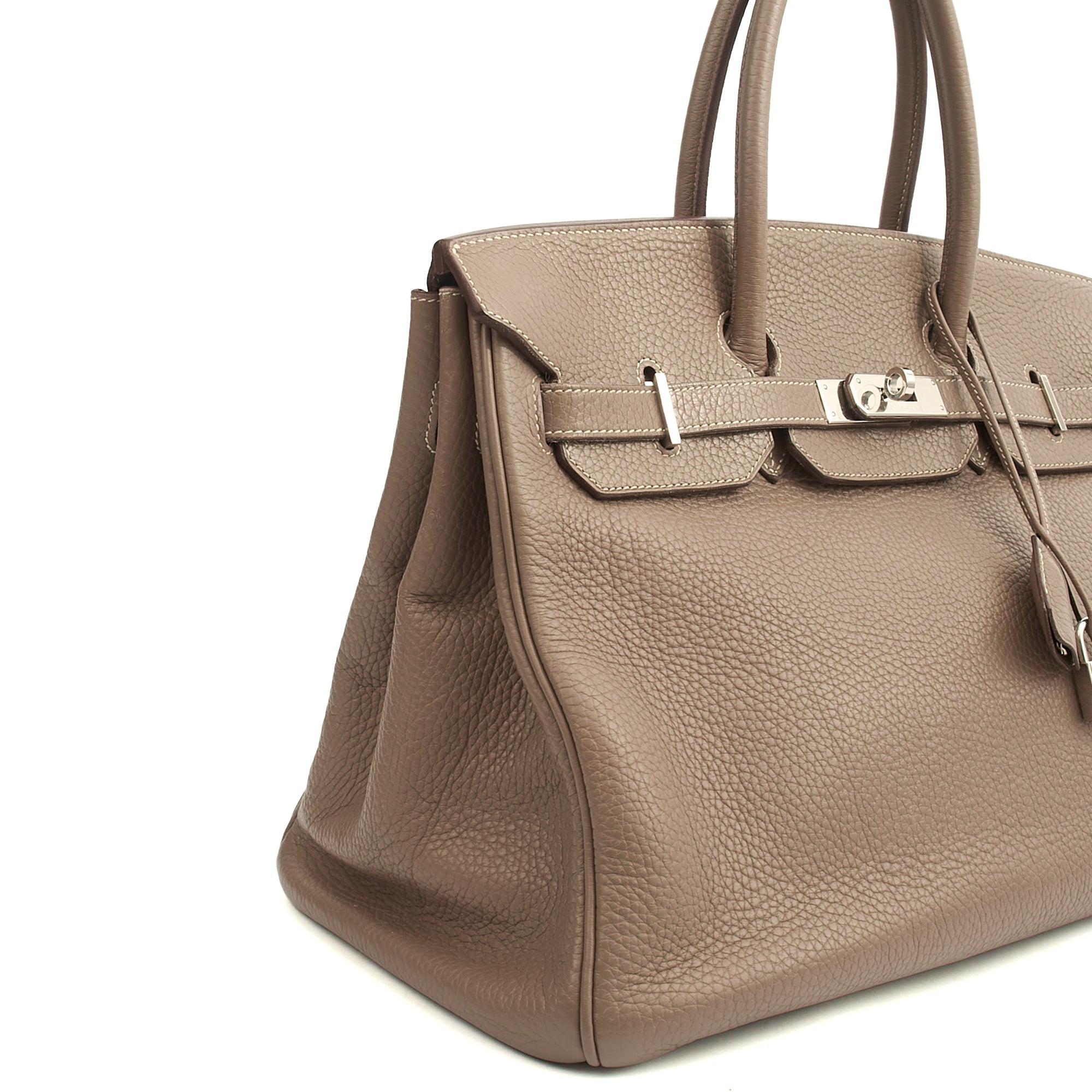 Hermes Tote Birkin 35 in Etoupe, Togo Leather — Alternate View 7