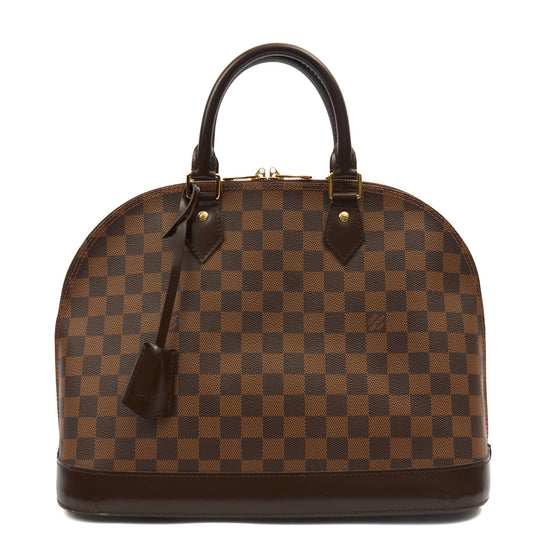 Louis Vuitton Top Handle Alma PM in Damier, Canvas — Front View