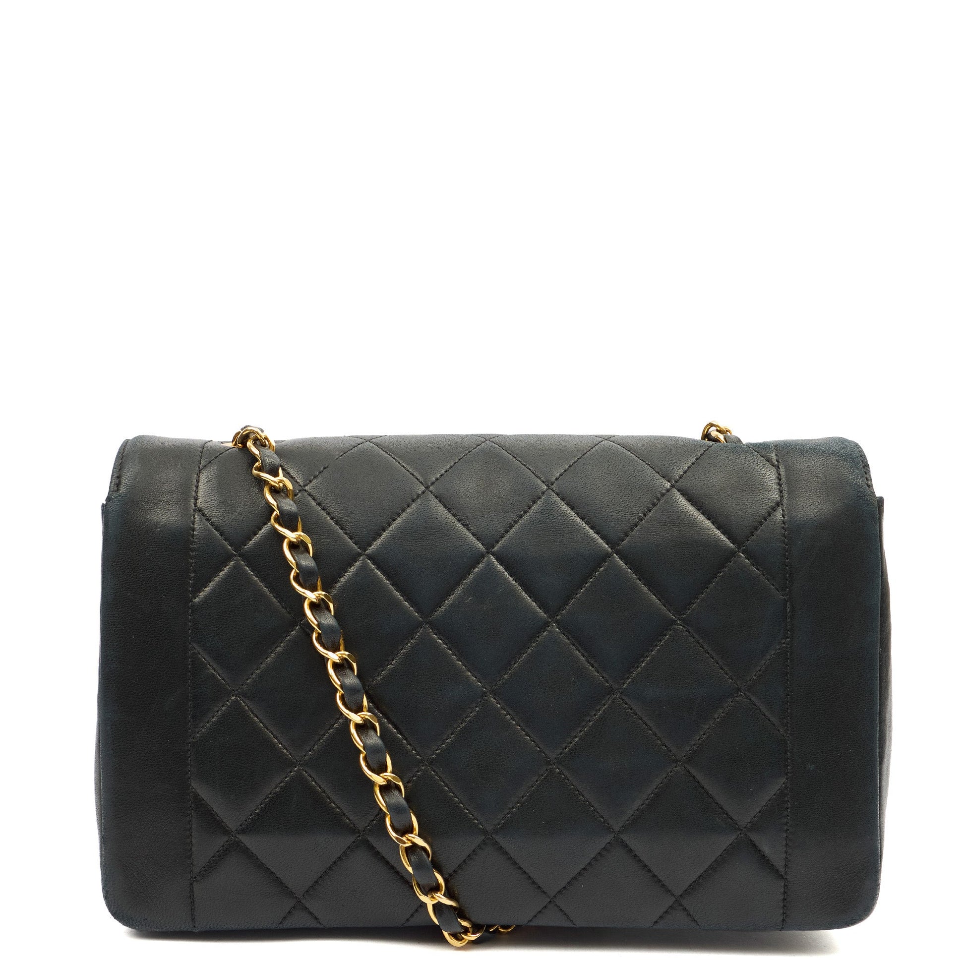 Chanel Cross Body Diana - Medium in Black, Lambskin Leather — Alternate View 21
