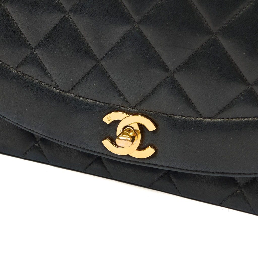 Chanel Cross Body Diana - Medium in Black, Lambskin Leather — Lifestyle View