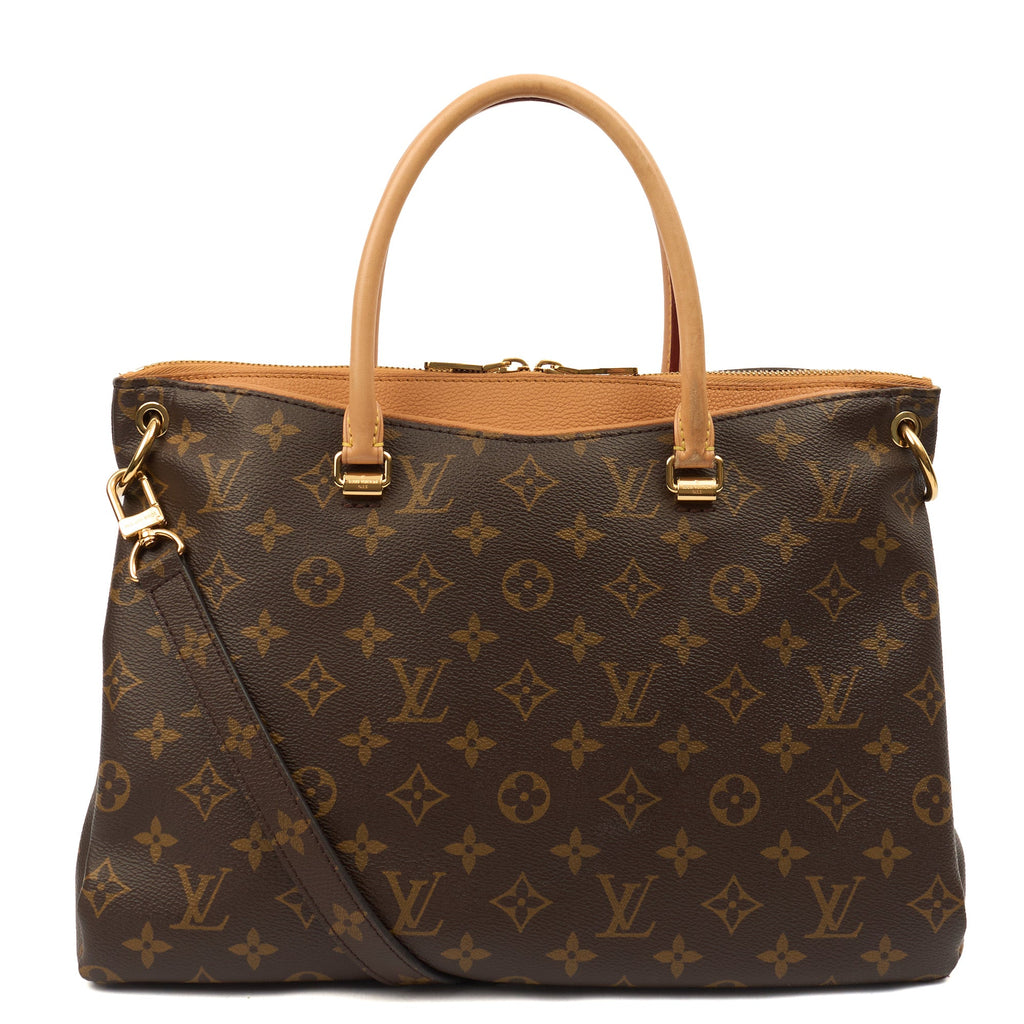 Louis Vuitton Tote Pallas MM in Monogram, Canvas — Top View