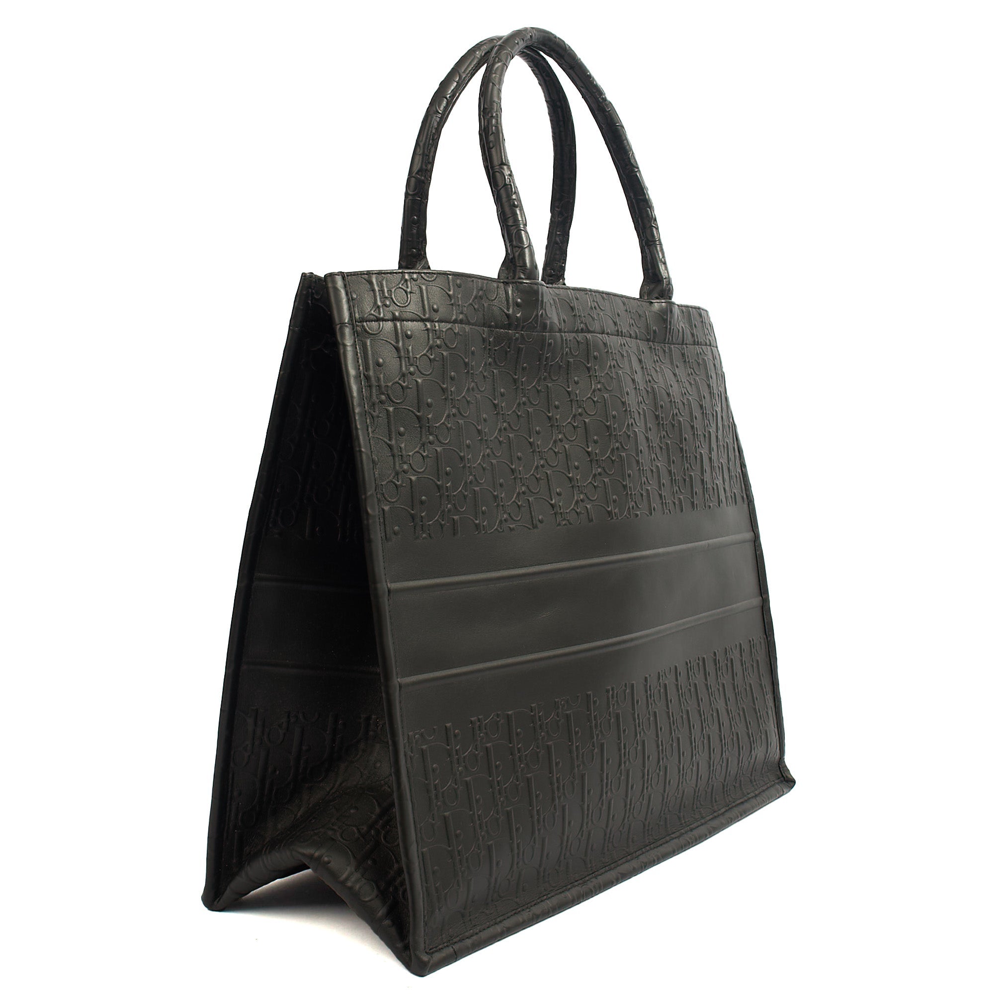 Christian Dior Tote Book Tote - Large in Black, Leather — Side View