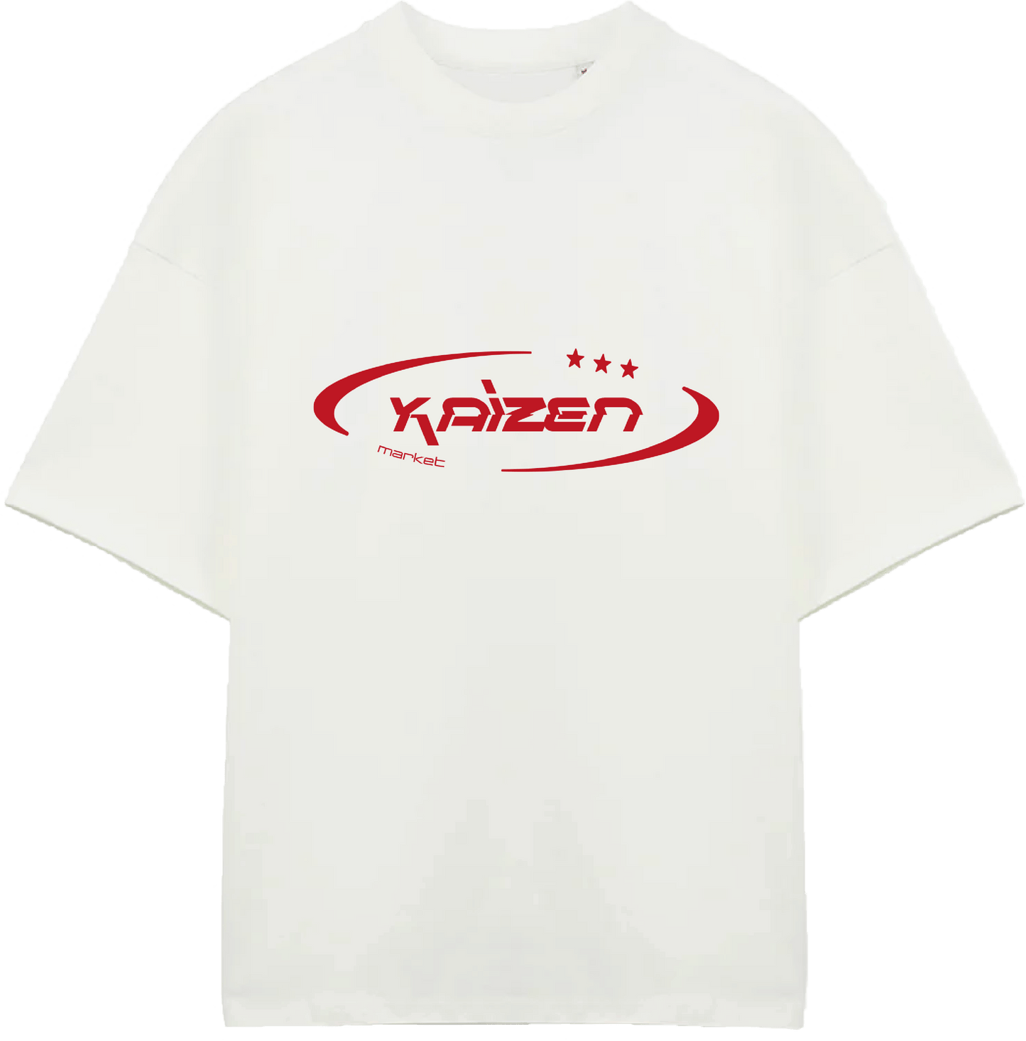 KAIZEN MARKET HI JACKER TEE WHITE — SMALL — Detail View