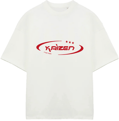 KAIZEN MARKET HI JACKER TEE WHITE — SMALL — Detail View