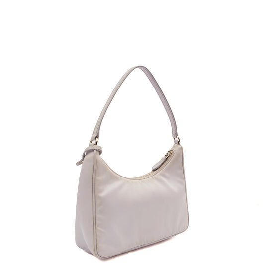 Prada Mini Bag Re-Edition 2005 Re-Nylon Bag in Purple, Nylon — Side View