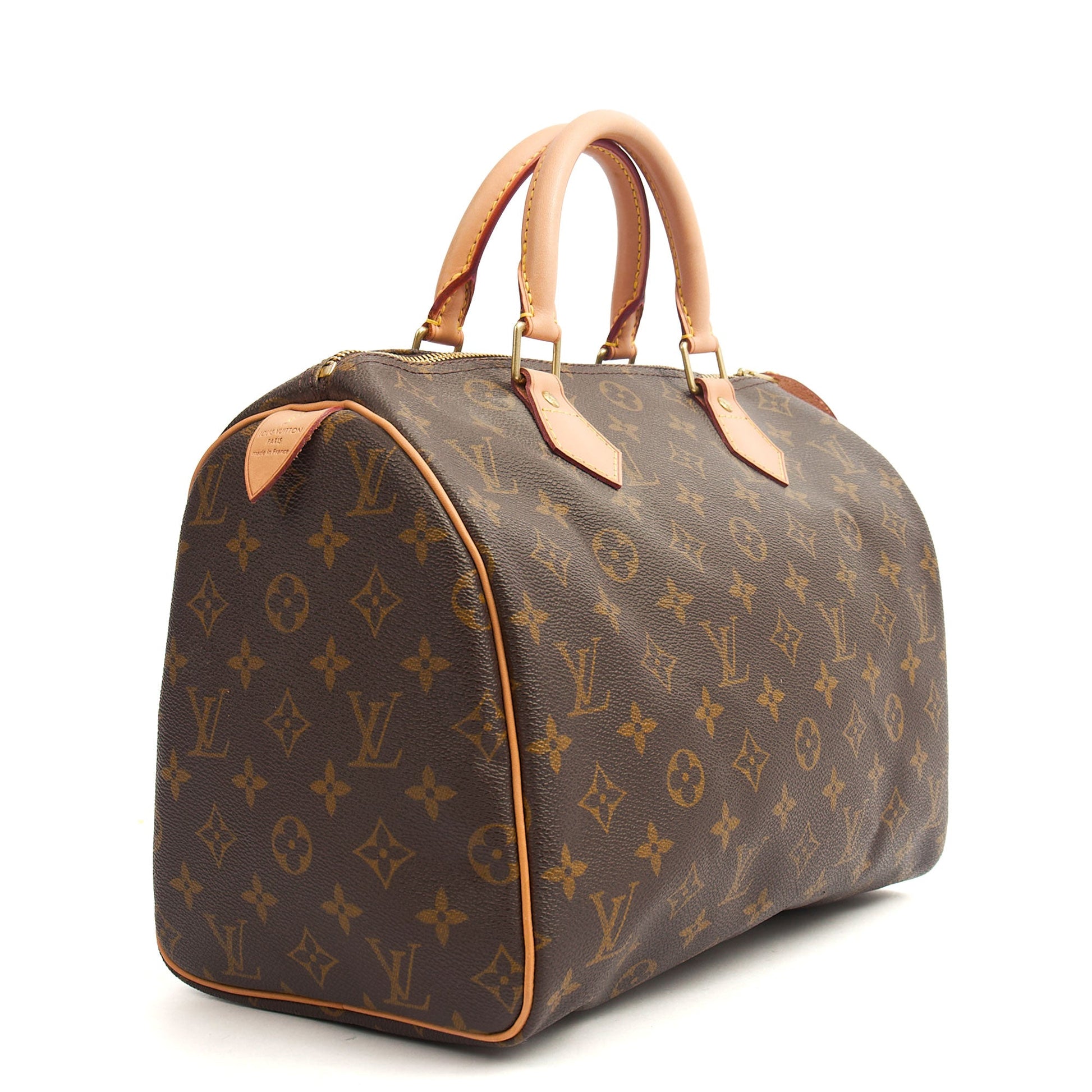 Louis Vuitton Top Handle Speedy 30 in Monogram, Canvas — Side View