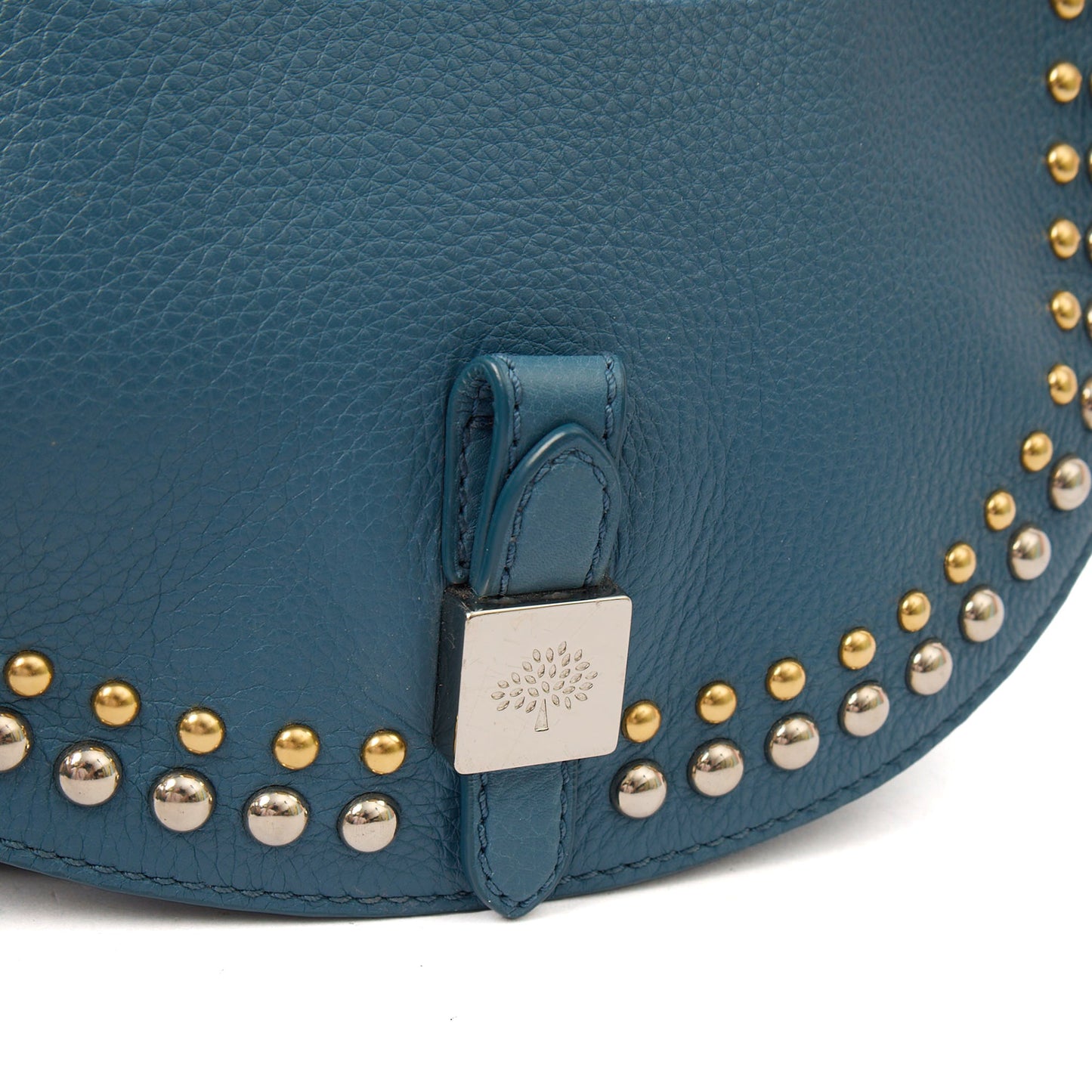 Mulberry Cross Body Tessie Satchel in Steel Blue, Leather — Lifestyle View