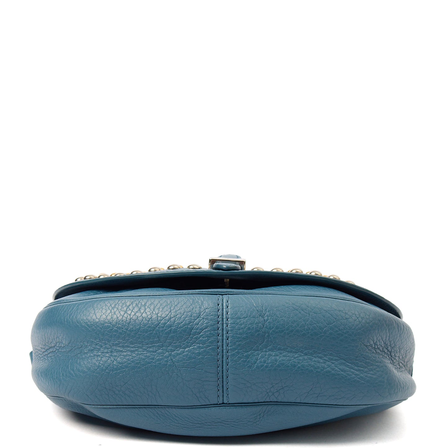 Mulberry Cross Body Tessie Satchel in Steel Blue, Leather — Detail View