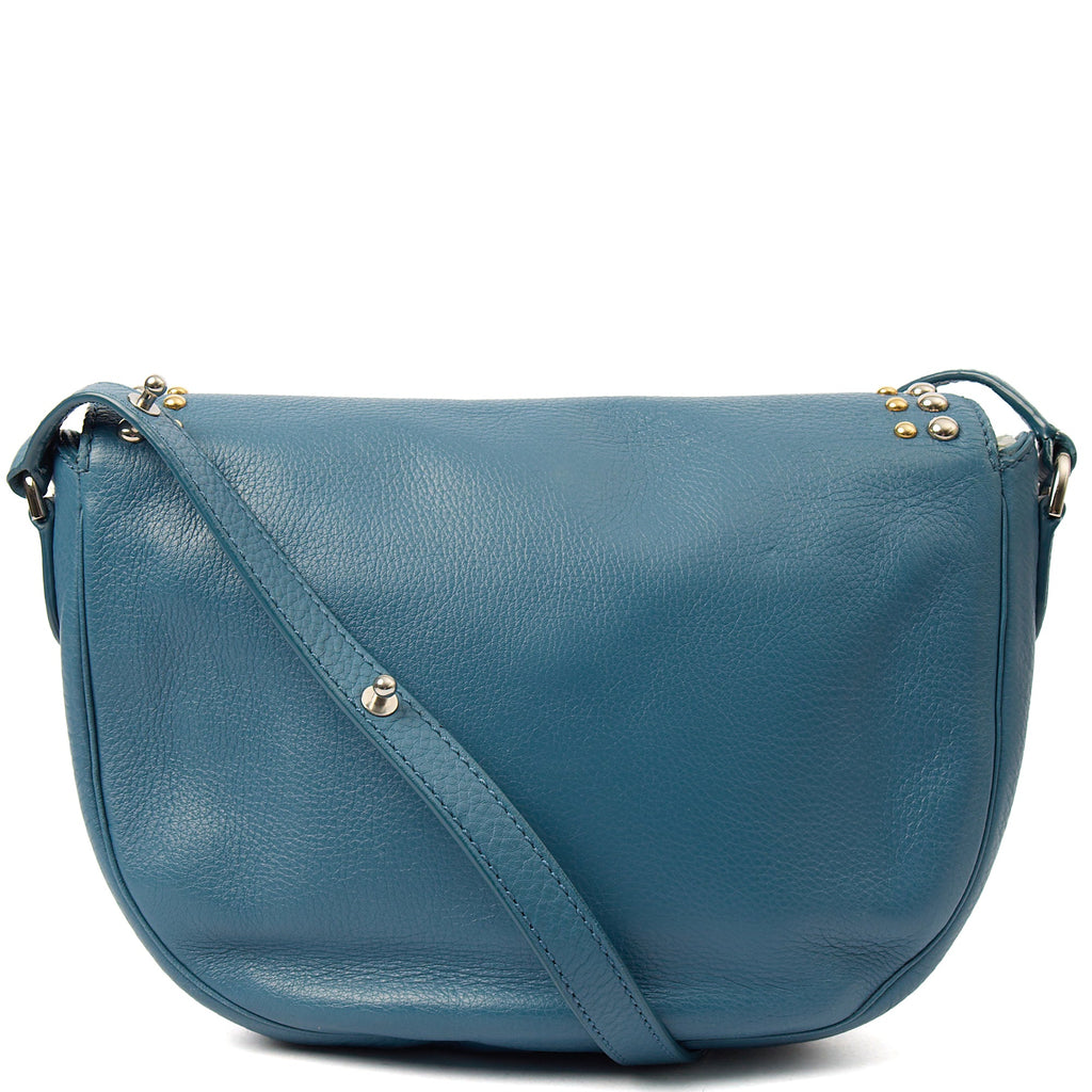 Mulberry Cross Body Tessie Satchel in Steel Blue, Leather — Top View