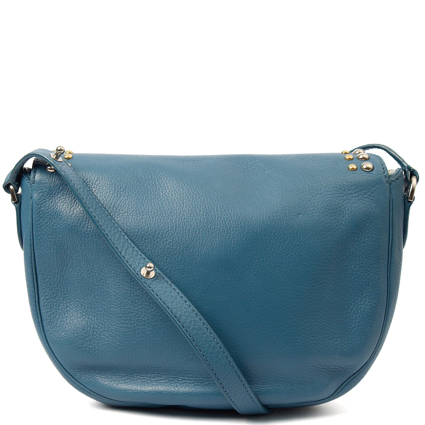 Mulberry Cross Body Tessie Satchel in Steel Blue, Leather — Top View