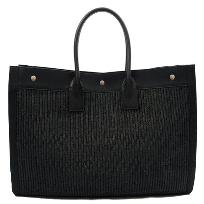 Saint Laurent Tote Rive Gauche Tote in Black, Fabric — Alternate View 9