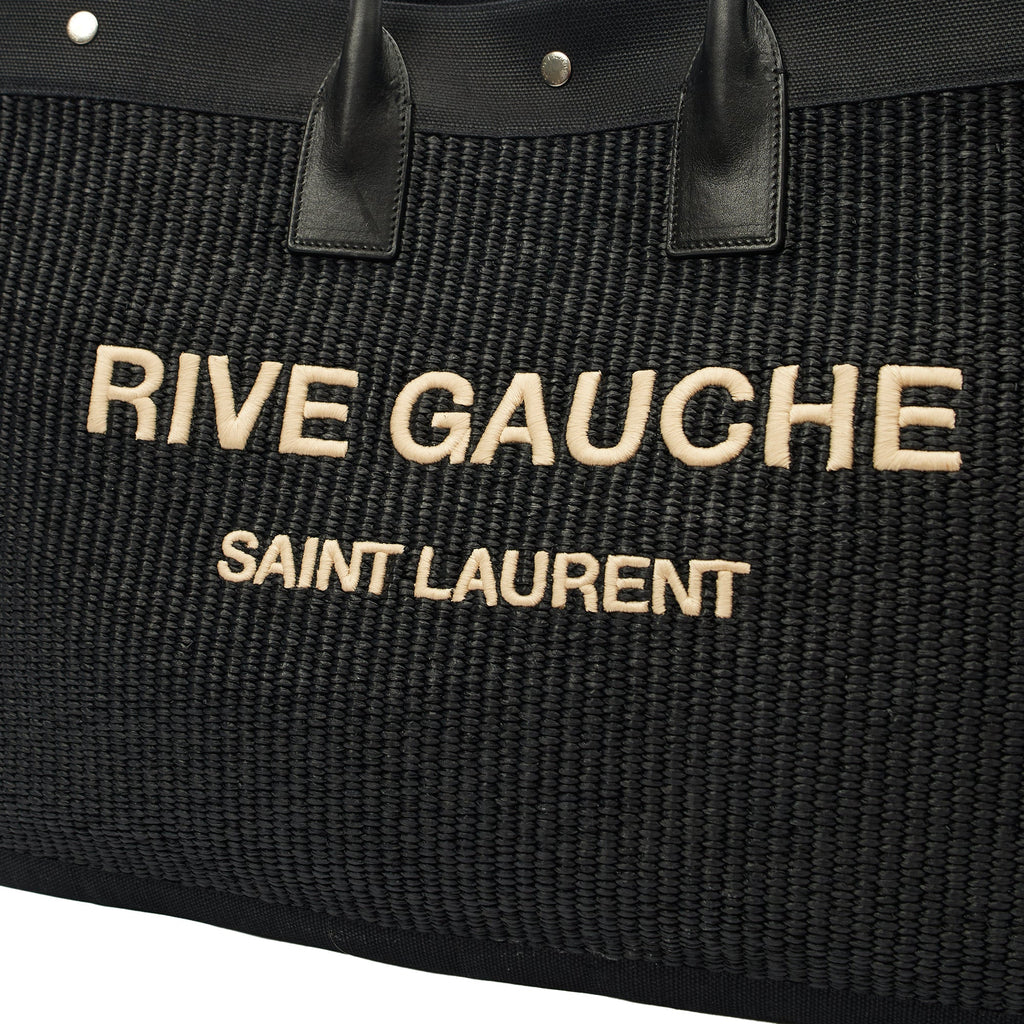 Saint Laurent Tote Rive Gauche Tote in Black, Fabric — Lifestyle View