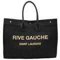 Saint Laurent Tote Rive Gauche Tote in Black, Fabric — Front View
