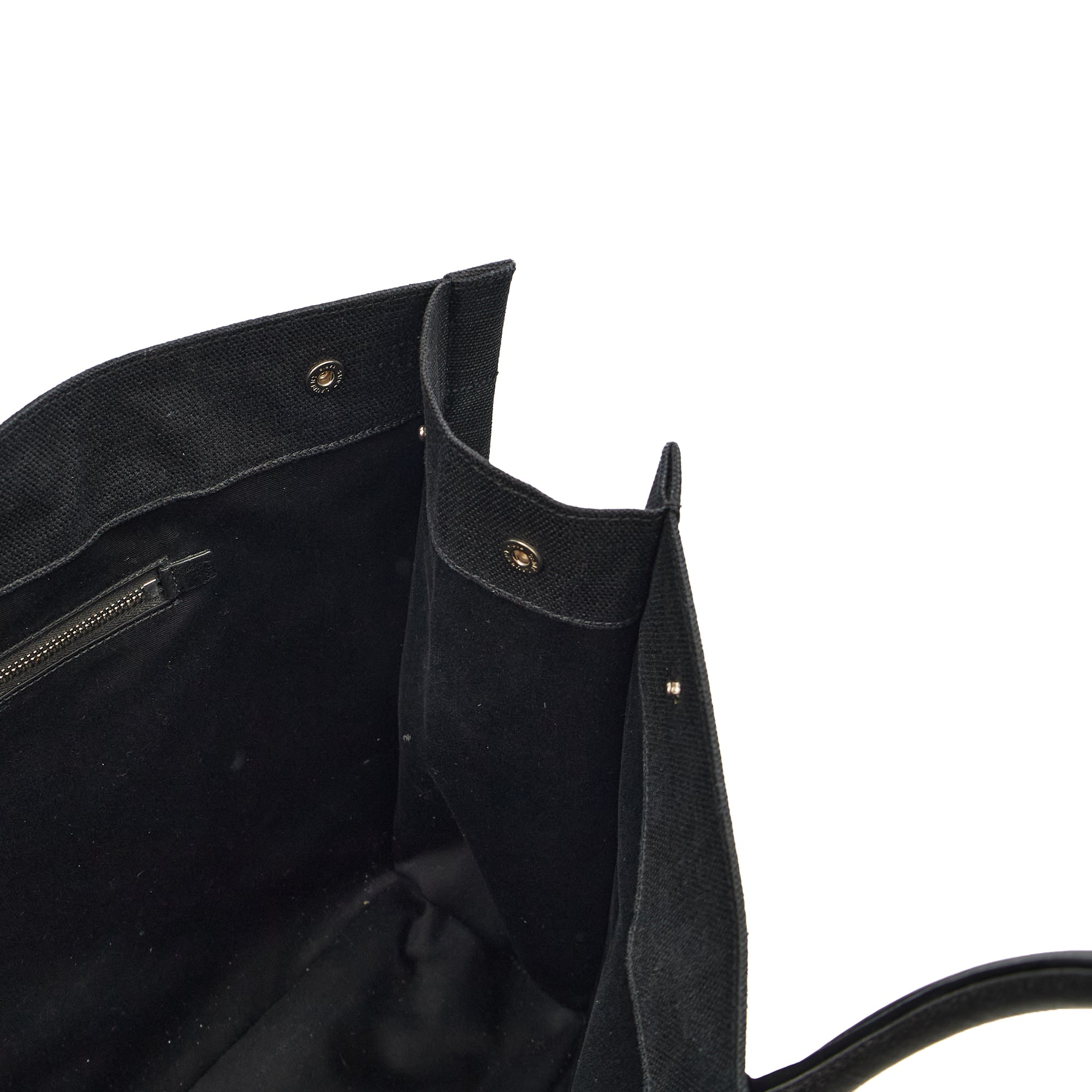 Saint Laurent Tote Rive Gauche Tote in Black, Fabric — Detail View