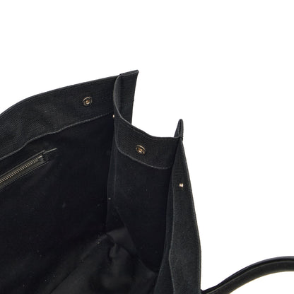 Saint Laurent Tote Rive Gauche Tote in Black, Fabric — Detail View