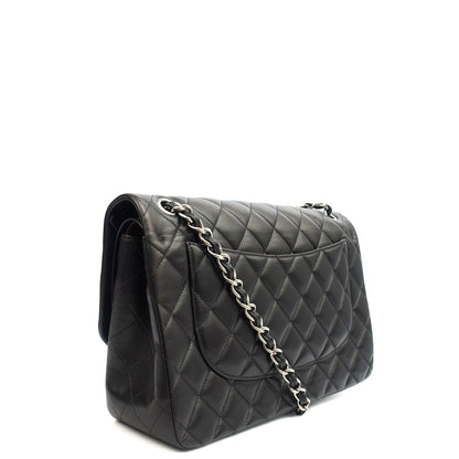 Chanel Shoulder Bag Classic Double Flap - Large in Black, Lambskin Leather — Alternate View 24