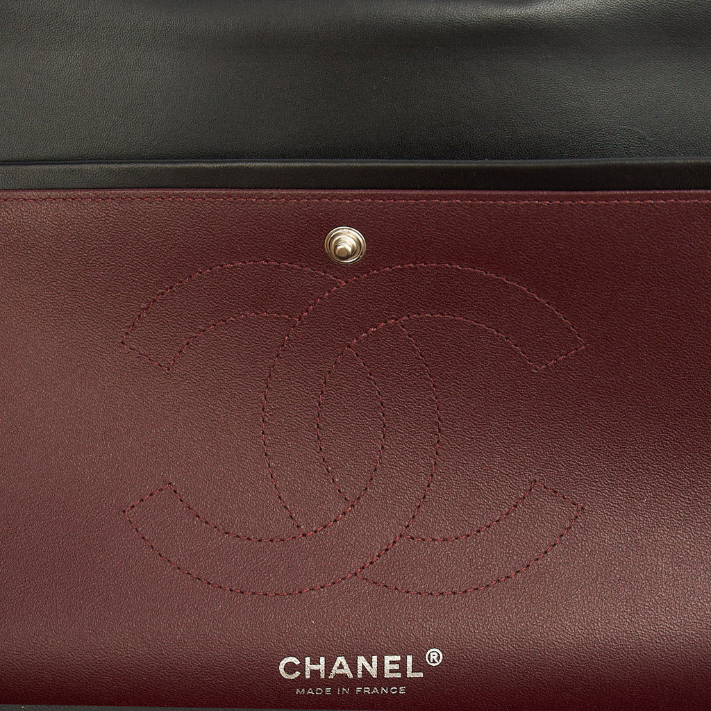 Chanel Shoulder Bag Classic Double Flap - Large in Black, Lambskin Leather — Alternate View 10