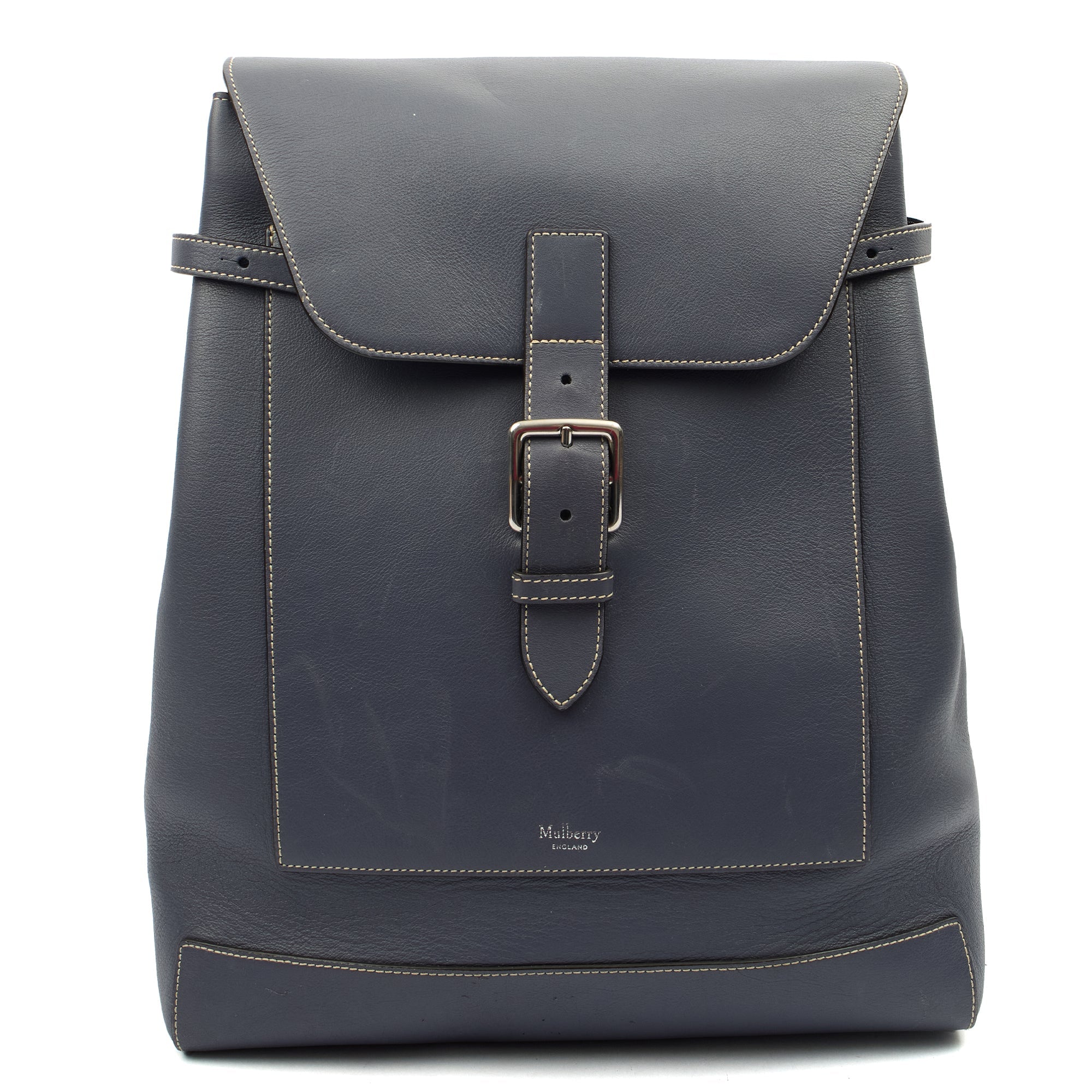 Mulberry Backpack Chiltern Backpack in Blue, Calfskin Leather — Front View
