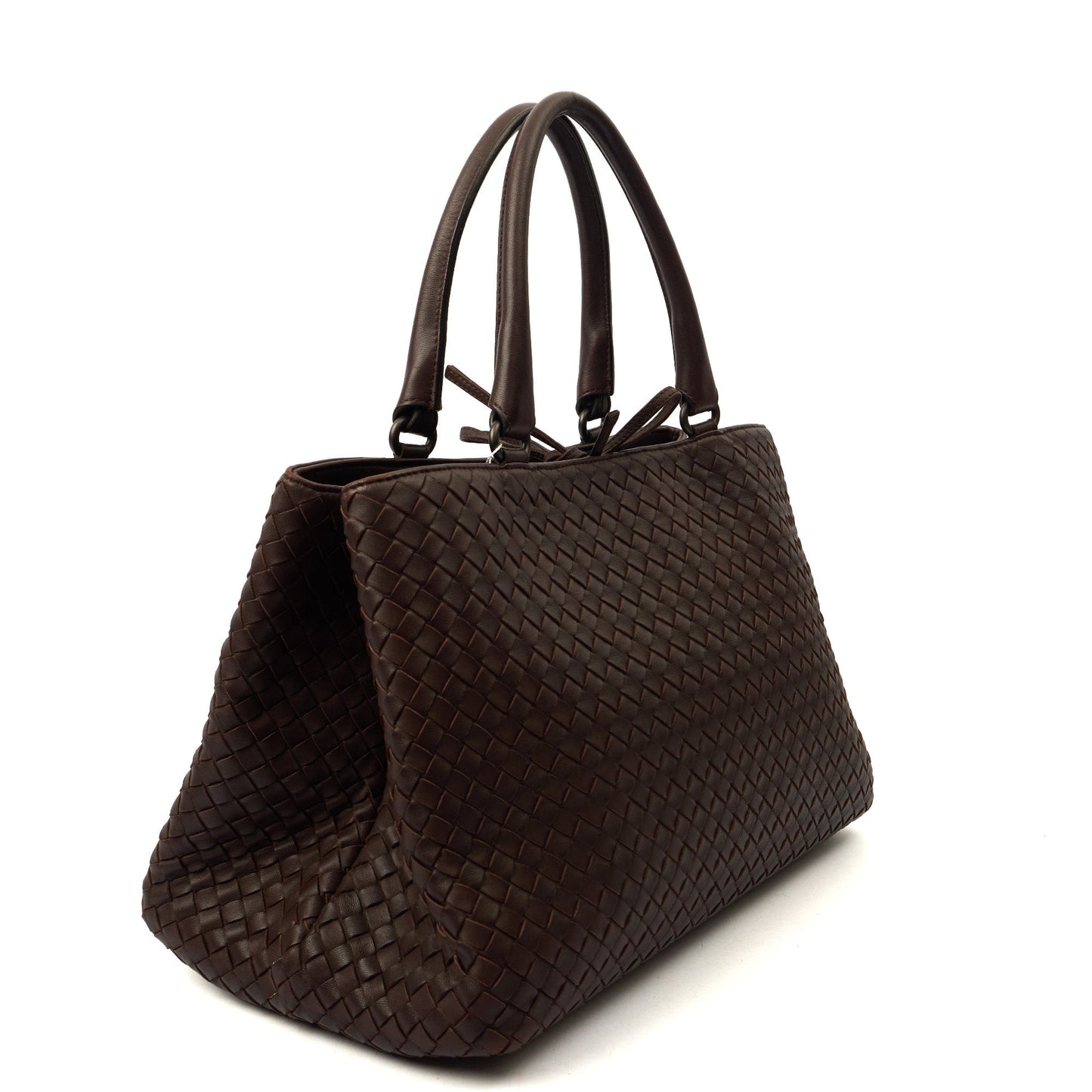 Bottega Veneta Tote Intrecciato Leather Tote in Fondant, Leather — Side View