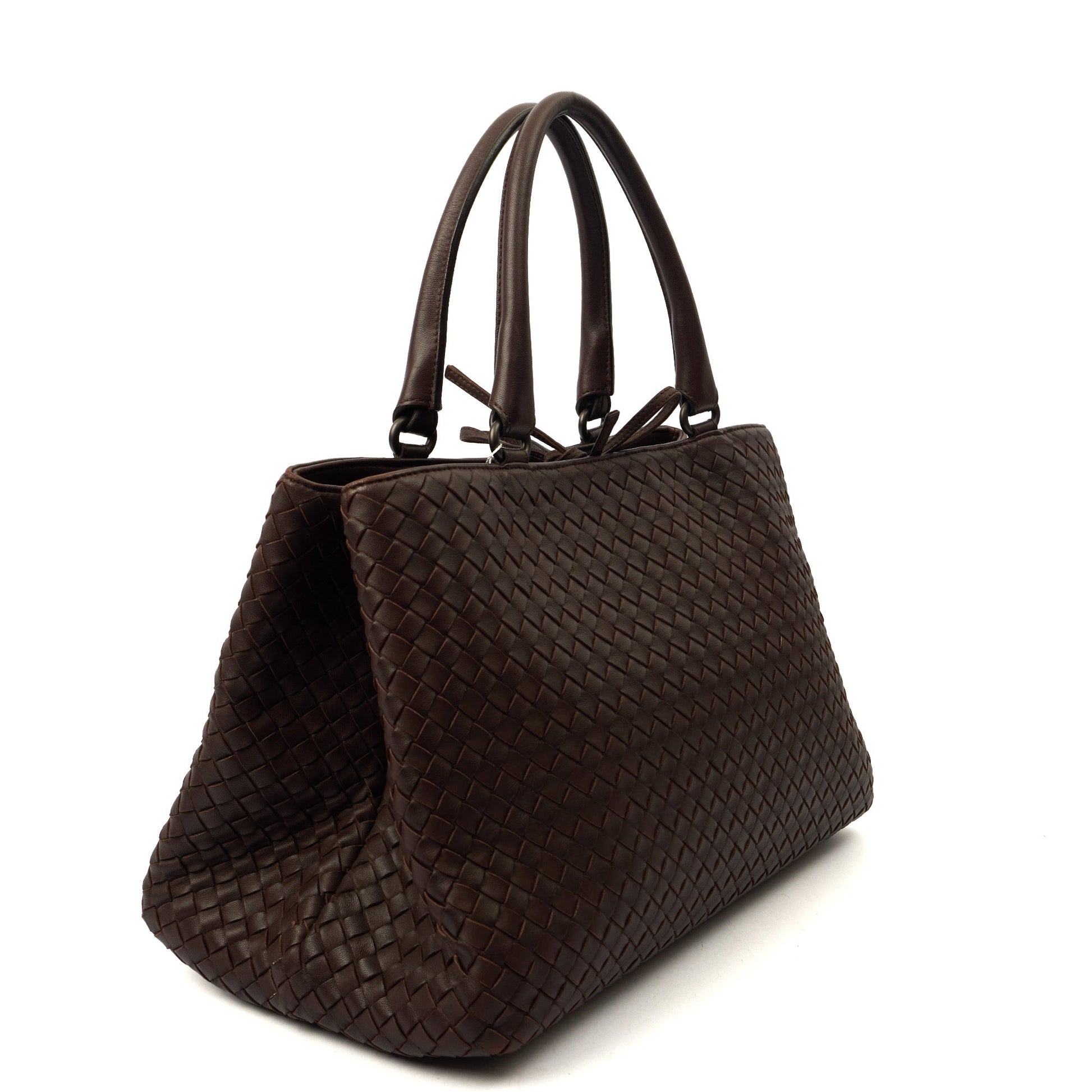 Bottega Veneta Tote Intrecciato Leather Tote in Fondant, Leather — Side View