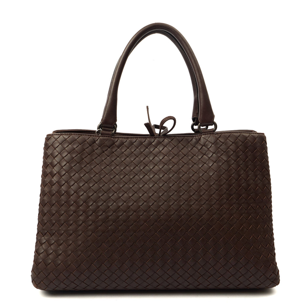 Bottega Veneta Tote Intrecciato Leather Tote in Fondant, Leather — Back View