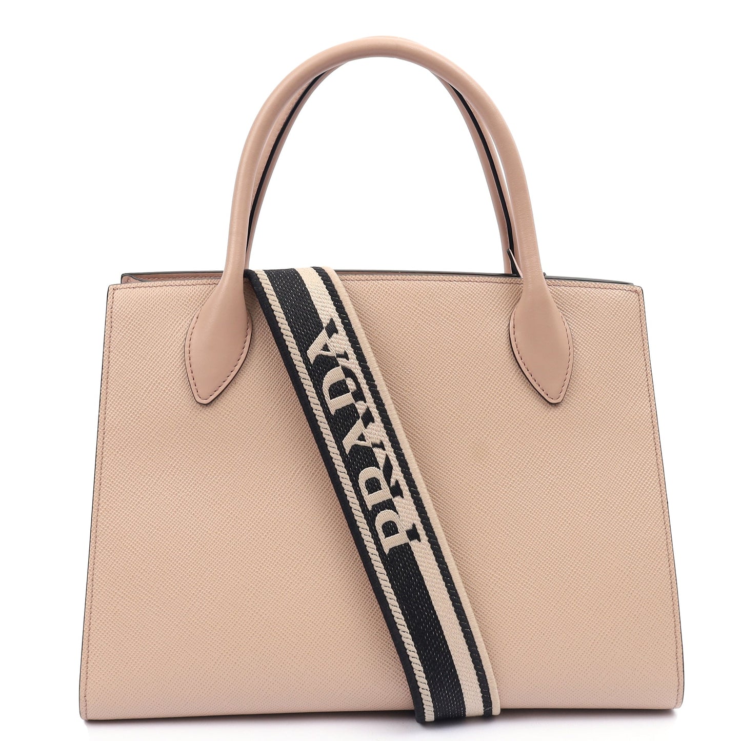 Prada Tote Saffiano Monochrome Bag in Powder Pink, Saffiano Leather — Alternate View 9