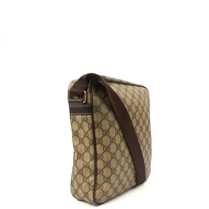 Gucci Cross Body Messenger in GG Supreme, Leather — Side View