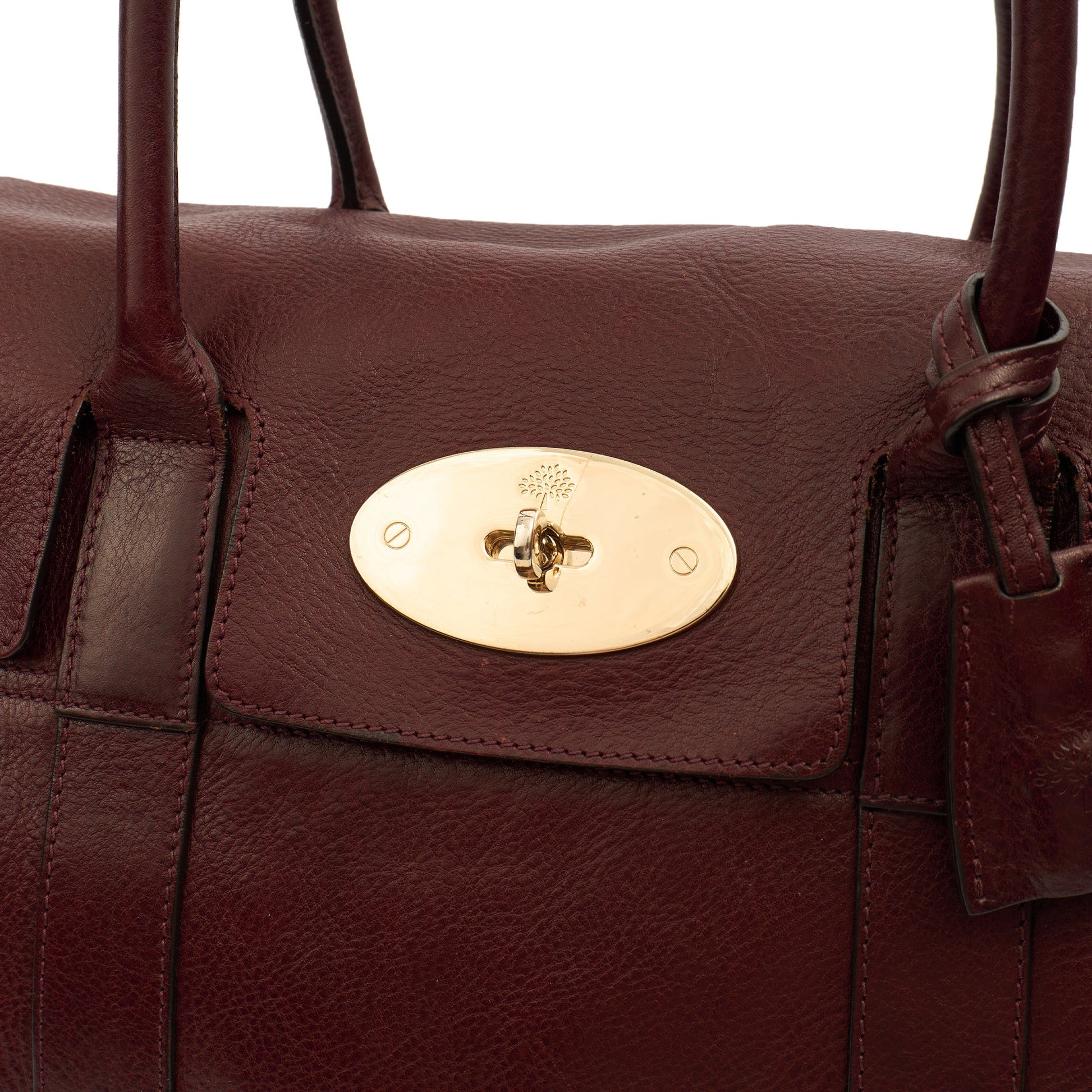 Mulberry Tote Bayswater Heritage in Red, Leather — Side View