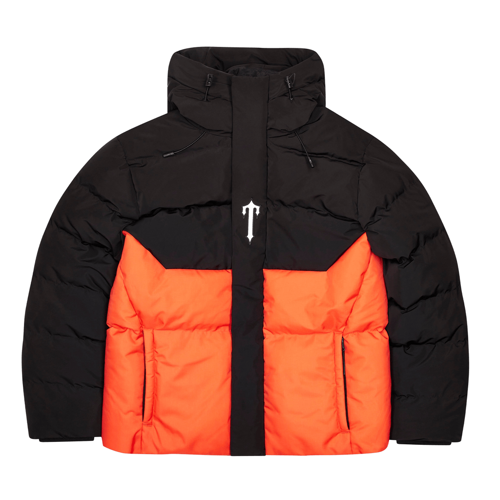 Trapstar Decoded Puffer 25 'Black Orange' — XXS — Front View