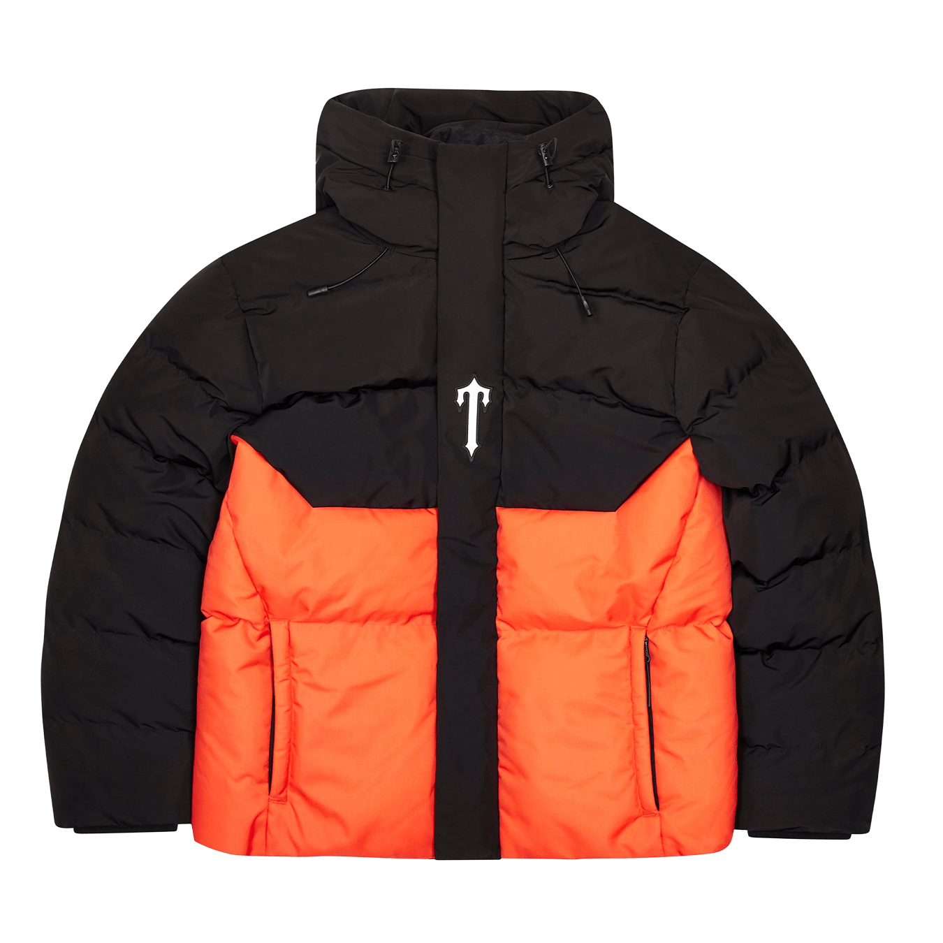 Trapstar Decoded Puffer 25 'Black Orange' — XXS — Front View