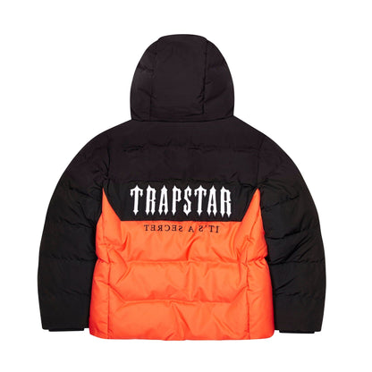 Trapstar Decoded Puffer 25 'Black Orange' — XXS — Side View