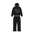 Trapstar Hyperdrive Shell Tracksuit 'Black' — XXS — Front View