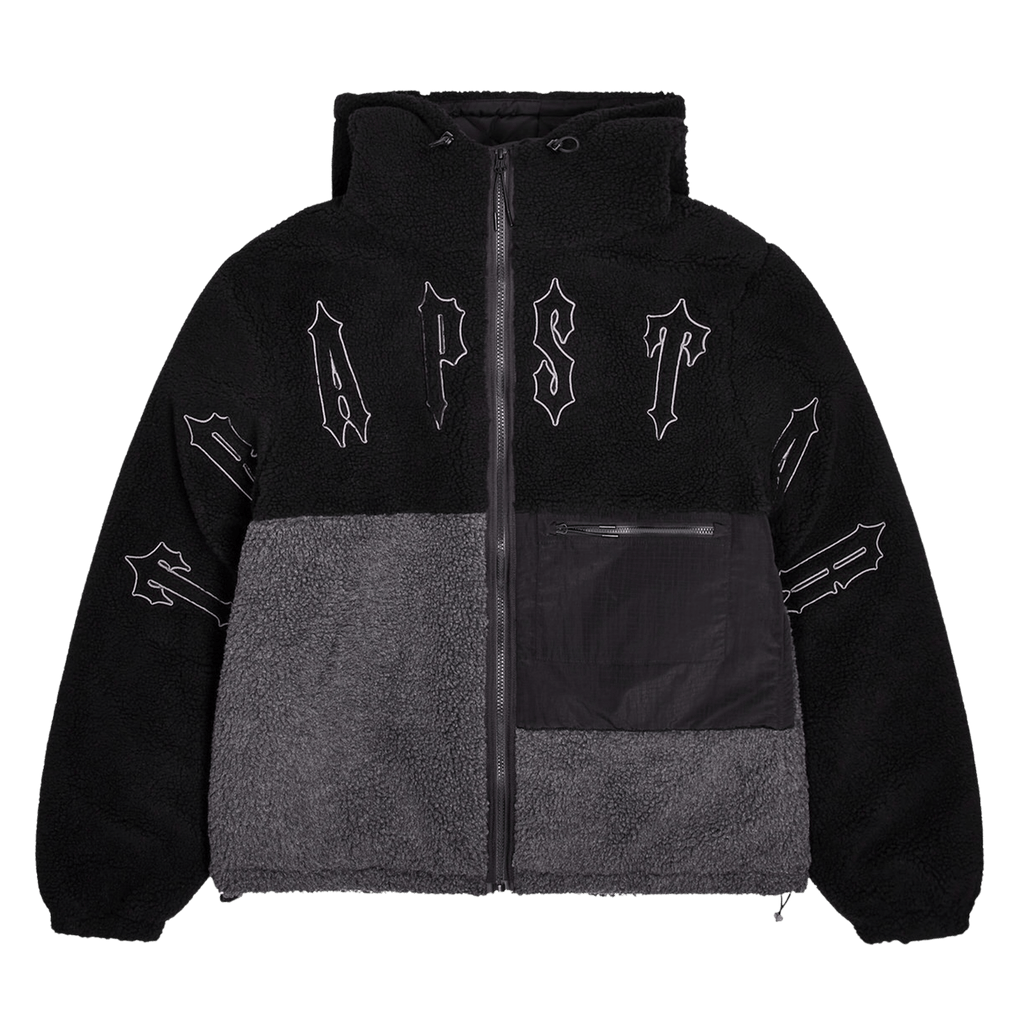 Trapstar Irongate Borg Jacket 'Black' — XXS — Front View