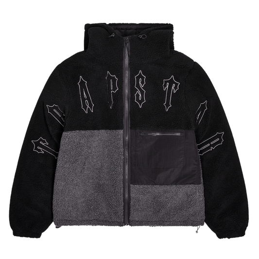 Trapstar Irongate Borg Jacket 'Black' — XXS — Front View
