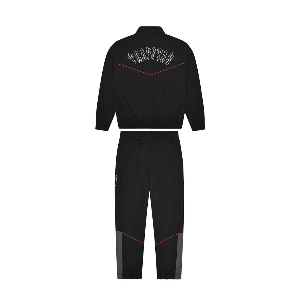 Trapstar Irongate Shell Tracksuit 'Black Pink' — XXS — Side View