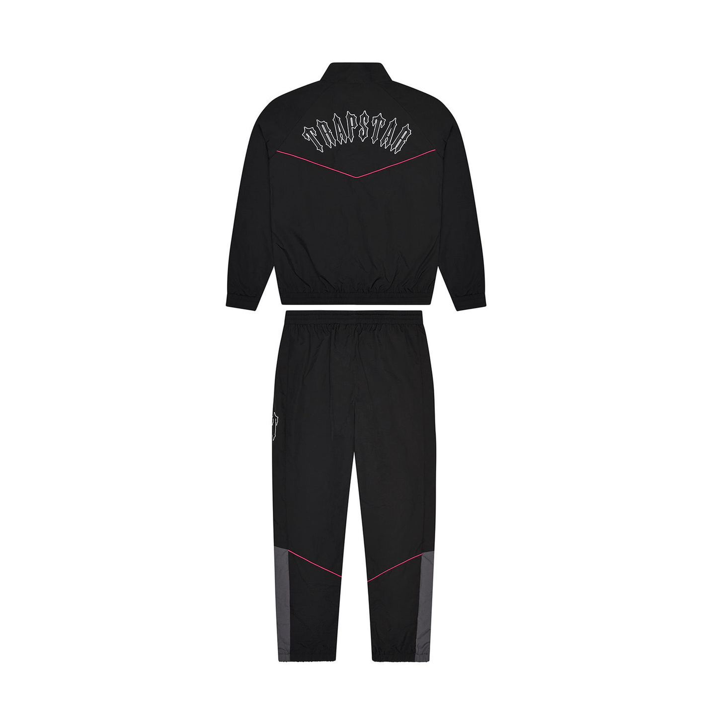 Trapstar Irongate Shell Tracksuit 'Black Pink' — XXS — Side View