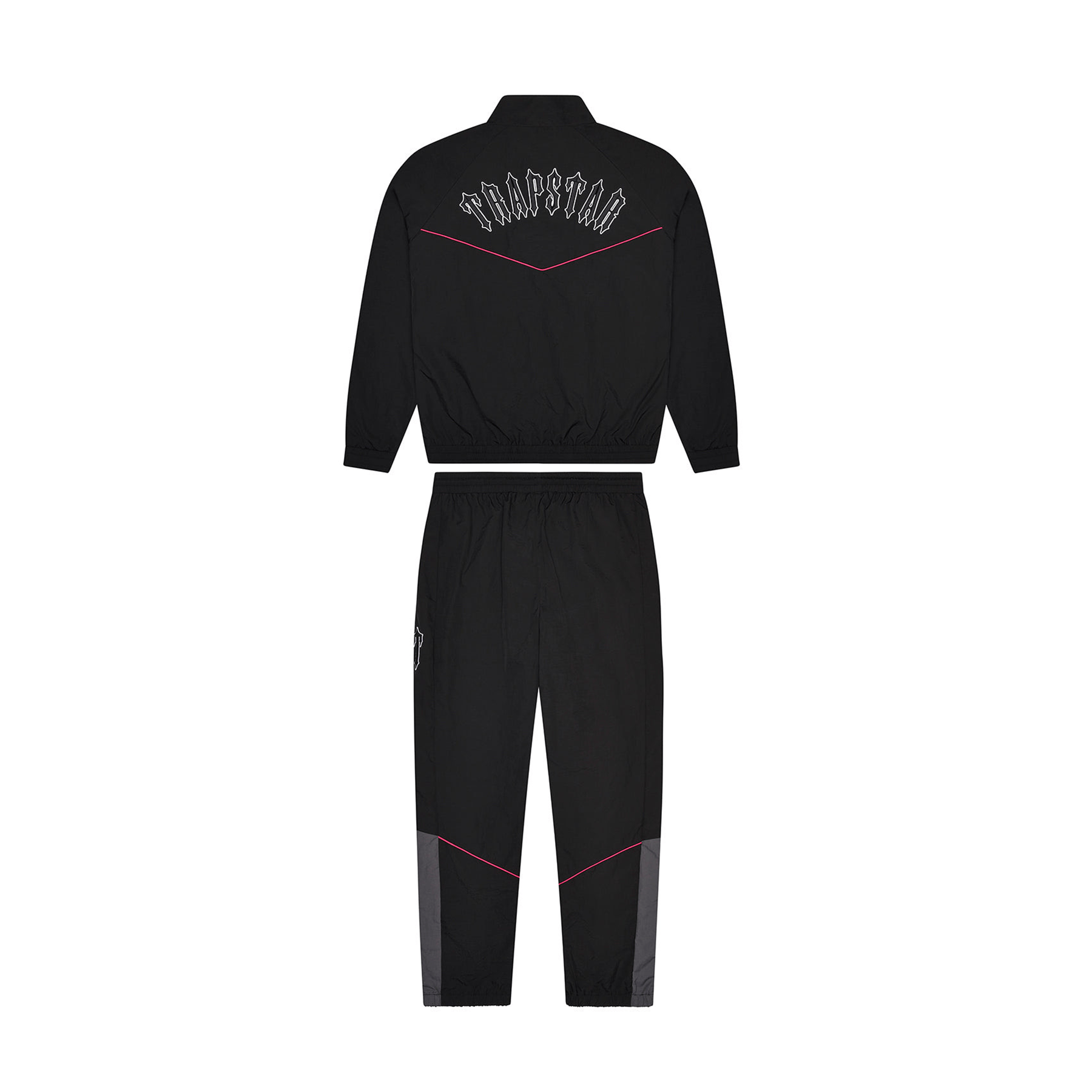 Trapstar Irongate Shell Tracksuit 'Black Pink' — XXS — Side View
