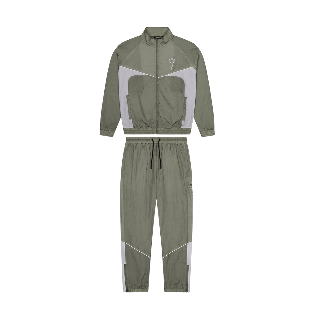 Trapstar Irongate Shell Tracksuit 'Khaki' — XXS — Front View