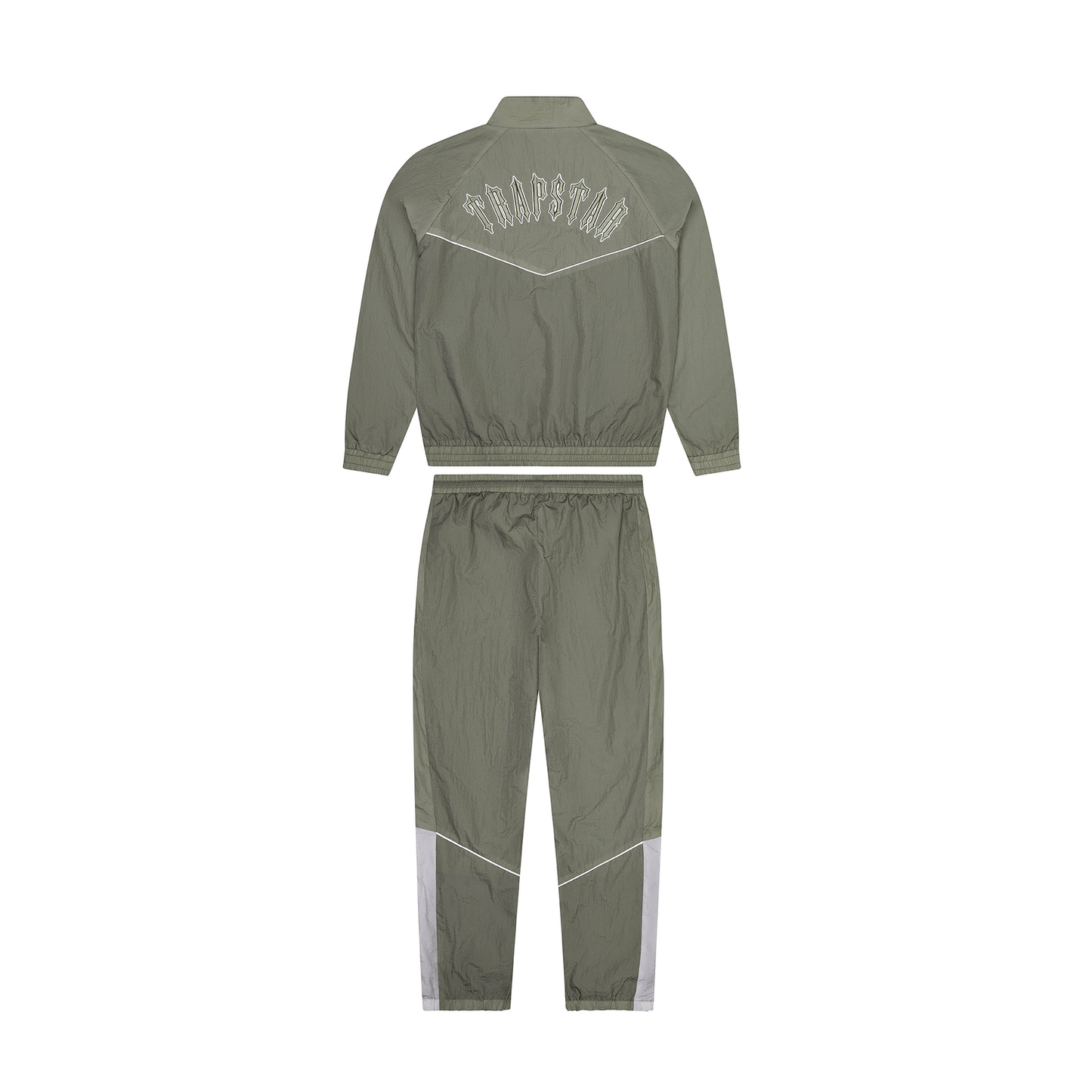 Trapstar Irongate Shell Tracksuit 'Khaki' — XXS — Side View