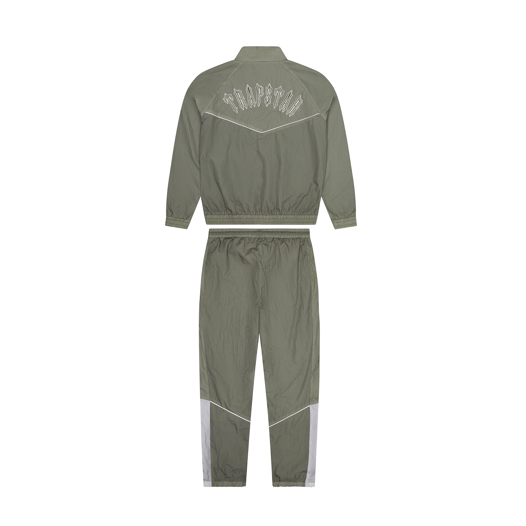 Trapstar Irongate Shell Tracksuit 'Khaki' — XXS — Side View