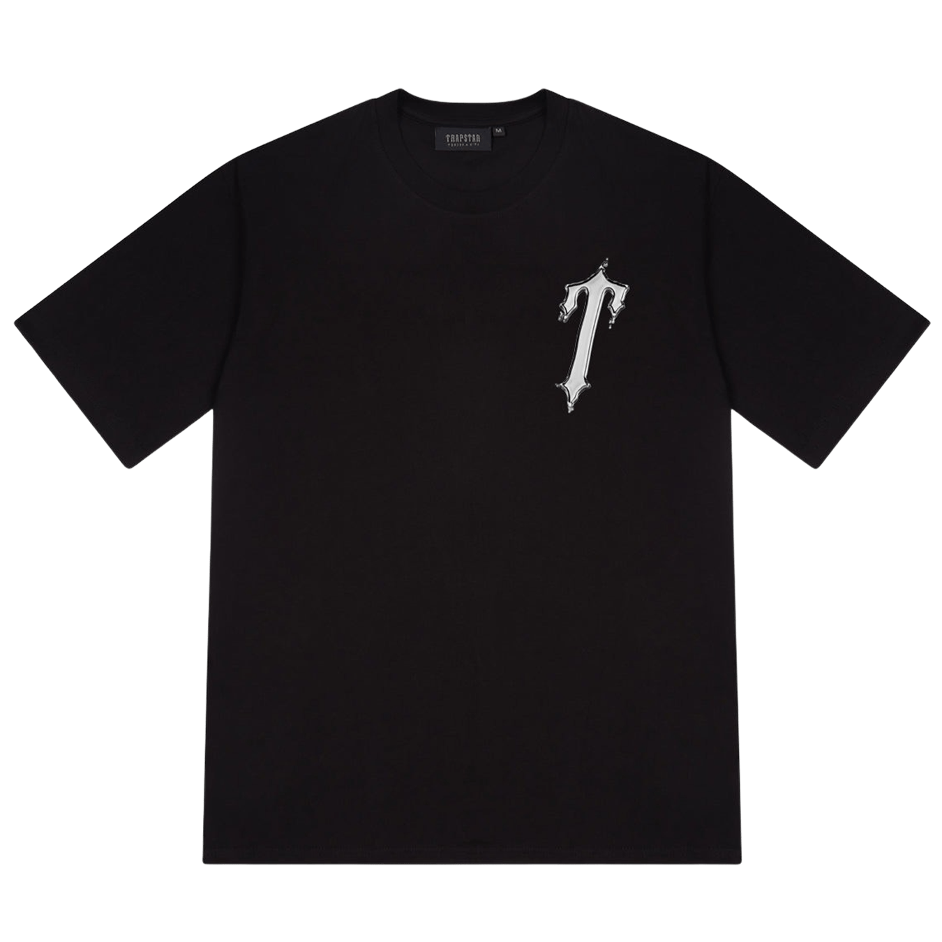 Trapstar Liquid Chrome Tee 'Black' — XXS — Front View