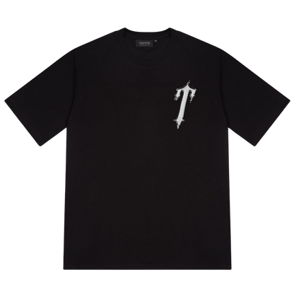 Trapstar Liquid Chrome Tee 'Black' — XXS — Front View