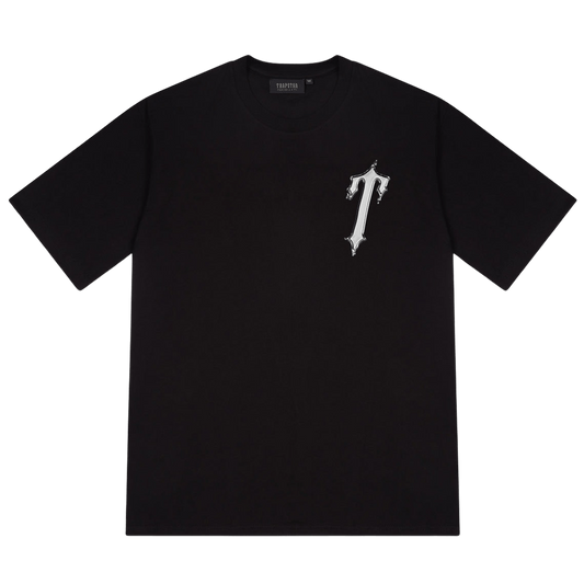 Trapstar Liquid Chrome Tee 'Black' — XXS — Front View