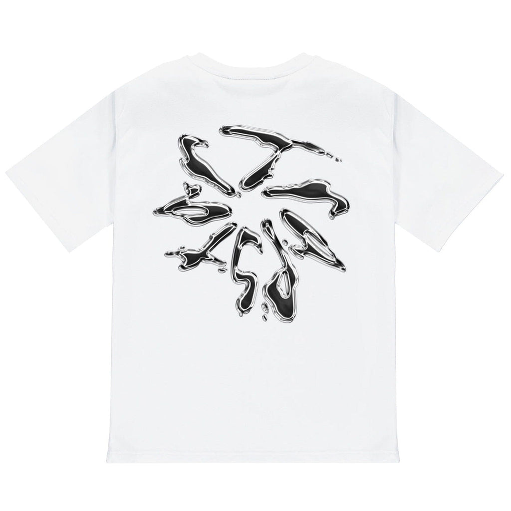 Trapstar Liquid Chrome Tee 'White' — XXS — Side View