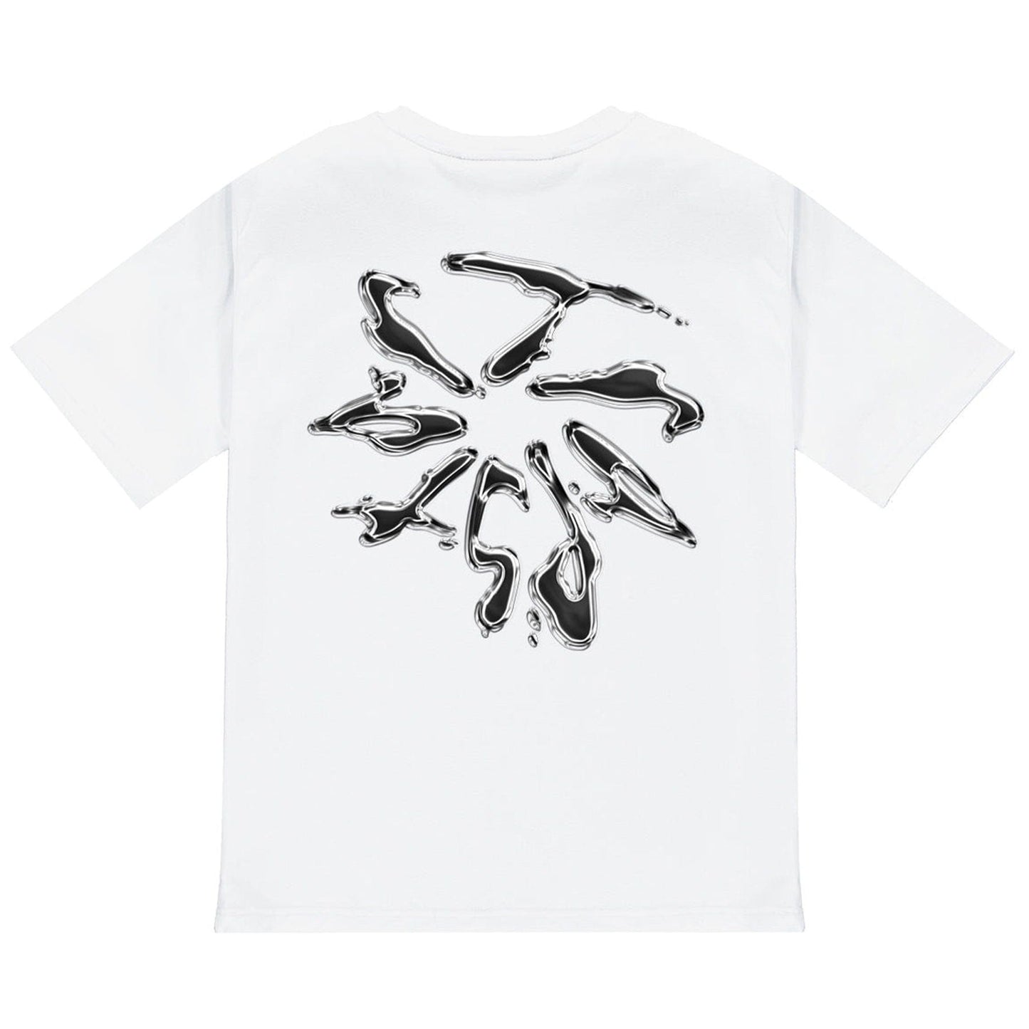 Trapstar Liquid Chrome Tee 'White' — XXS — Side View