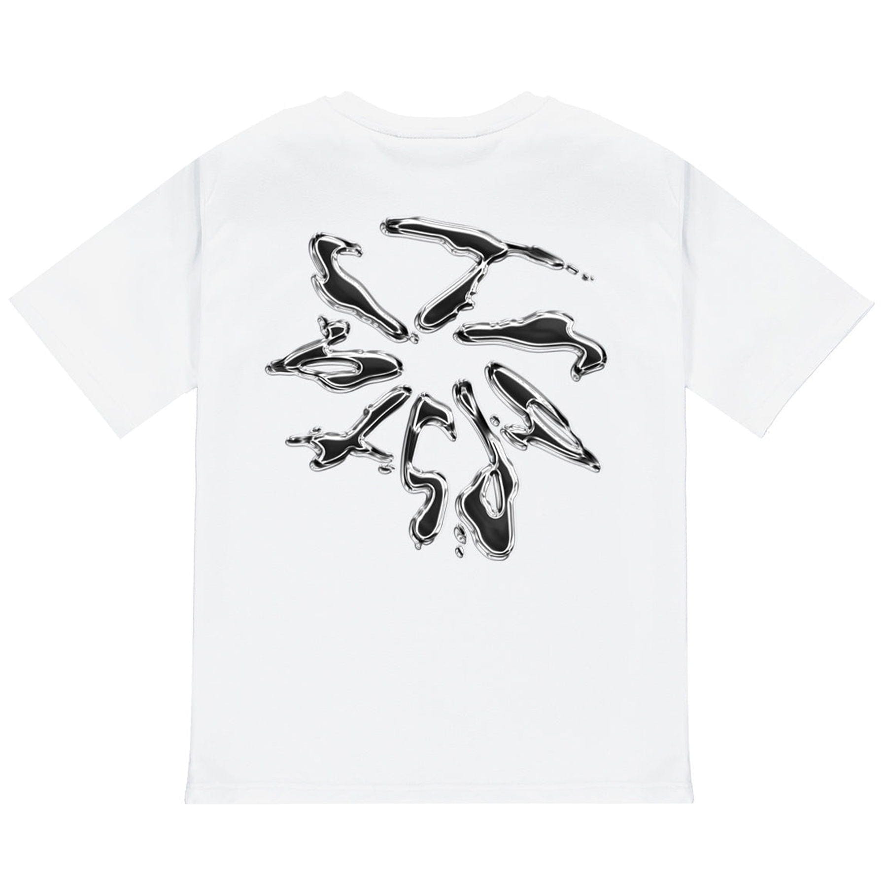 Trapstar Liquid Chrome Tee 'White' — XXS — Side View