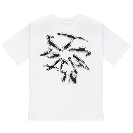 Trapstar Liquid Chrome Tee 'White' — XXS — Side View