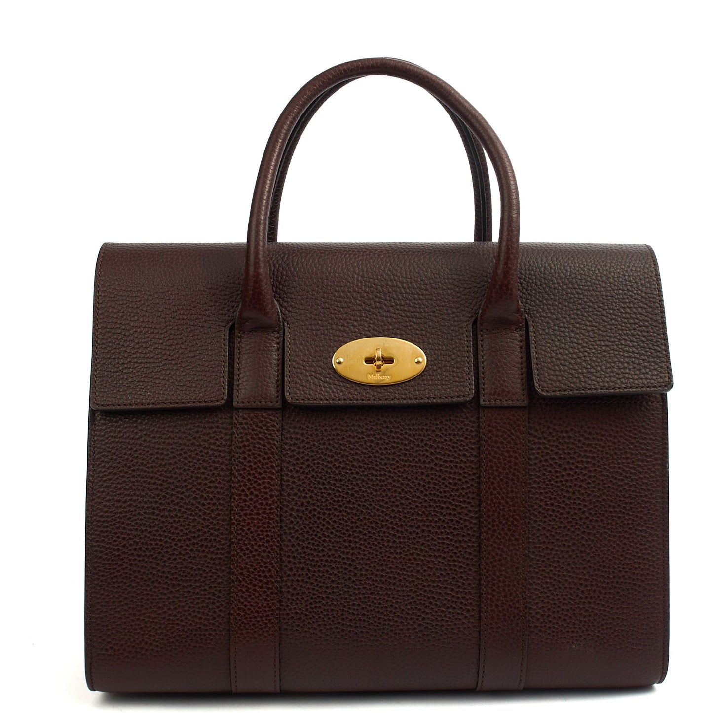 Mulberry Tote Bayswater with Strap in Oxblood, Calfskin Leather — Front View