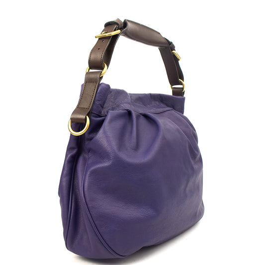 Mulberry Tote Mitzy Tote in Purple, Calfskin Leather — Side View